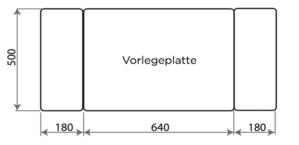 Vorlegeplatte Glas klar Salzburg M II